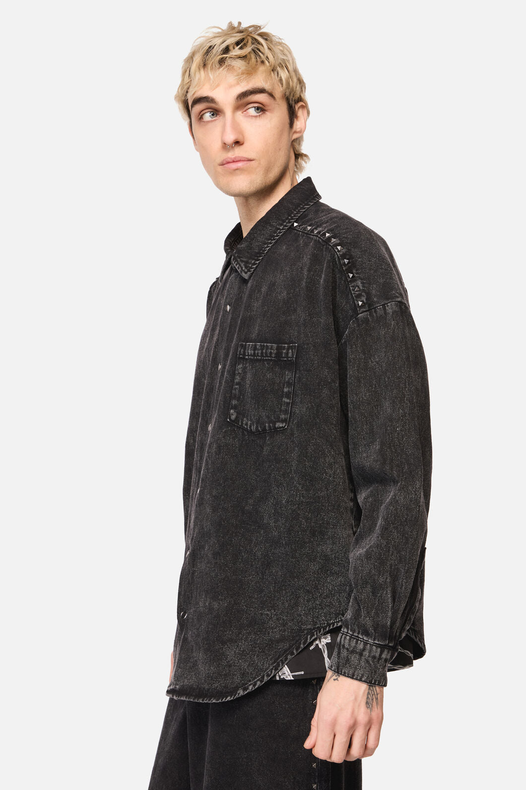 Dangerfield NZ - Lawless Stud LS Shirt - black