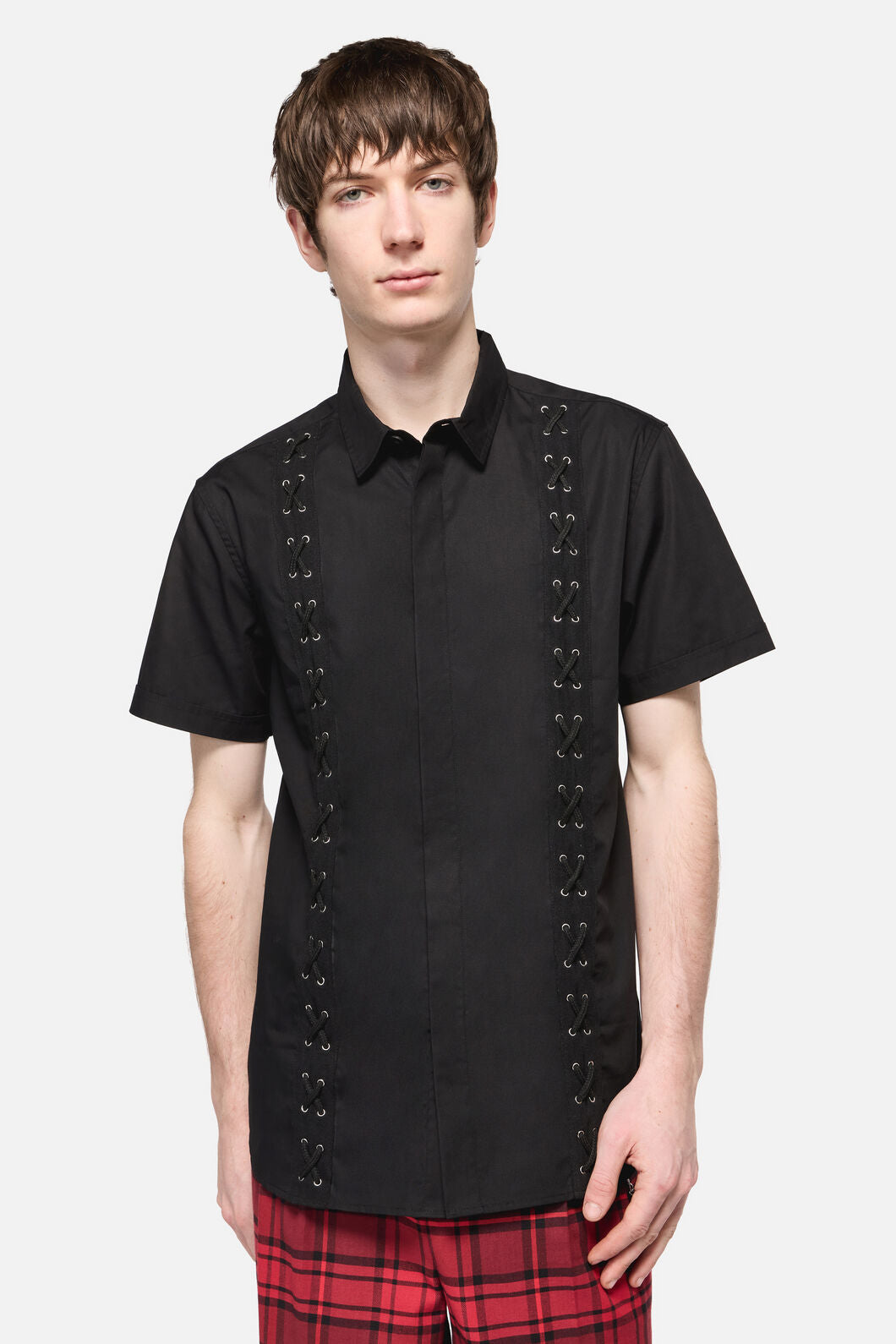 Dangerfield NZ - All Tied Up Short Sleeve Shirt - black