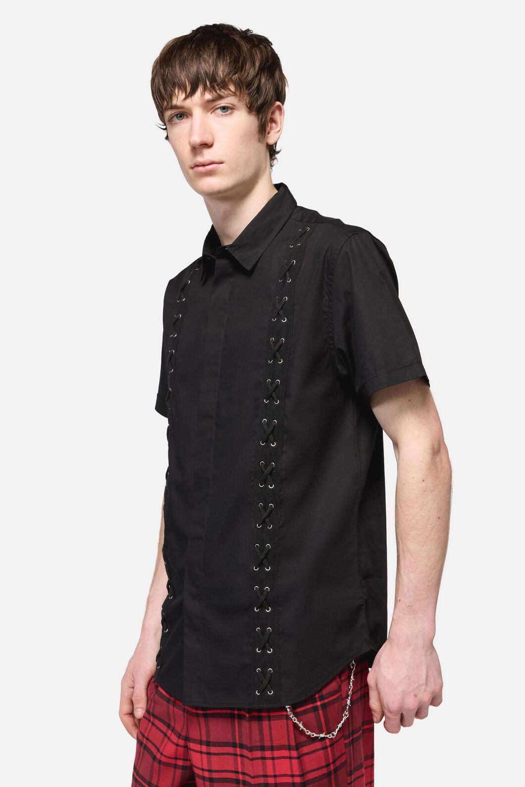 Dangerfield NZ - All Tied Up Short Sleeve Shirt - black
