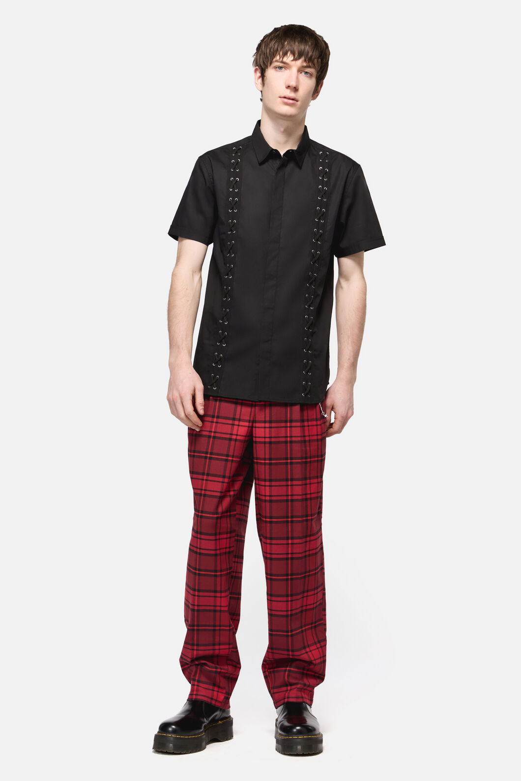 Dangerfield NZ - All Tied Up Short Sleeve Shirt - black
