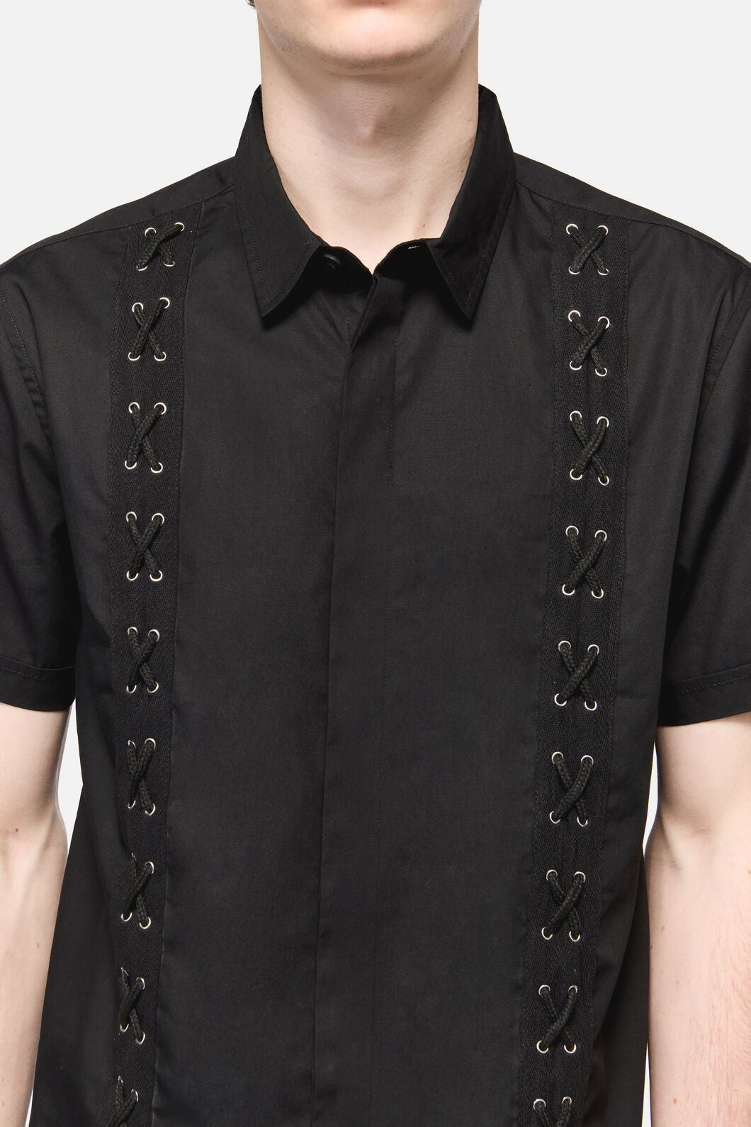 Dangerfield NZ - All Tied Up Short Sleeve Shirt - black