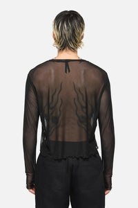 Dangerfield NZ - Batz Cropped Mesh Top - black