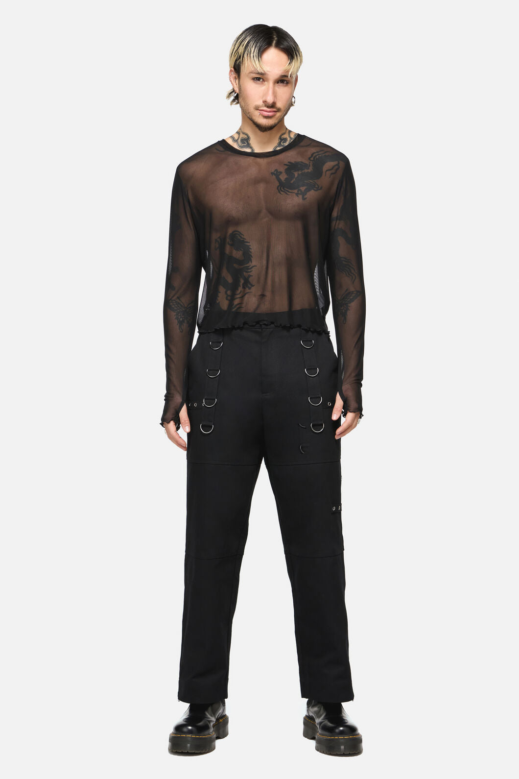 Dangerfield NZ - Batz Cropped Mesh Top - black