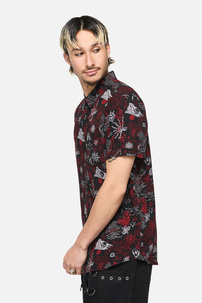 Dangerfield NZ - Pirate Punk Short Sleeve Shirt - black