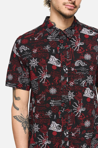 Dangerfield NZ - Pirate Punk Short Sleeve Shirt - black