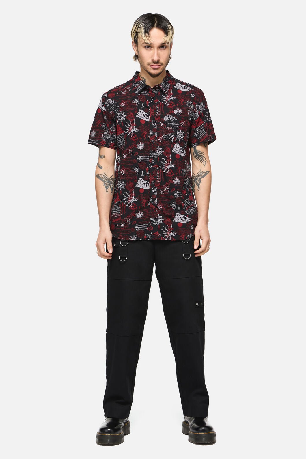 Dangerfield NZ - Pirate Punk Short Sleeve Shirt - black