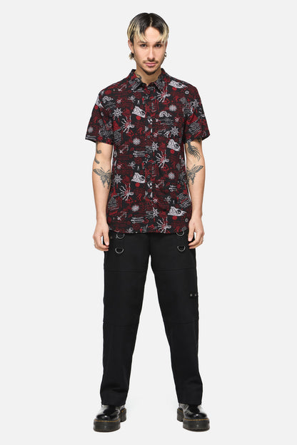 Dangerfield NZ - Pirate Punk Short Sleeve Shirt - black