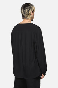 Dangerfield NZ - Buccaneer Punk Frill Shirt - black