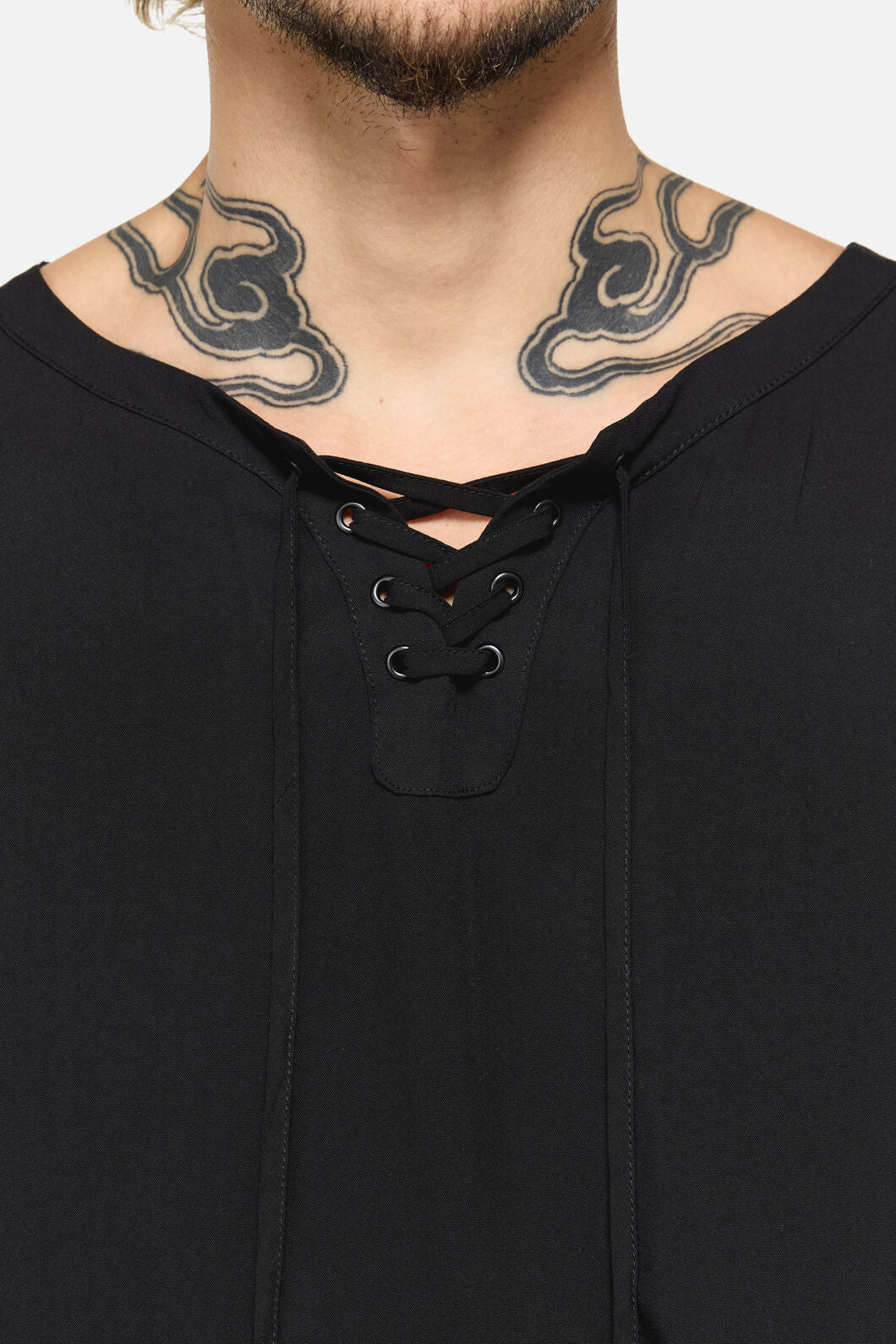 Dangerfield NZ - Buccaneer Punk Frill Shirt - black