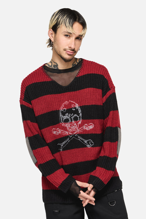 Dangerfield NZ - Piracy Punk Knit Jumper - grey