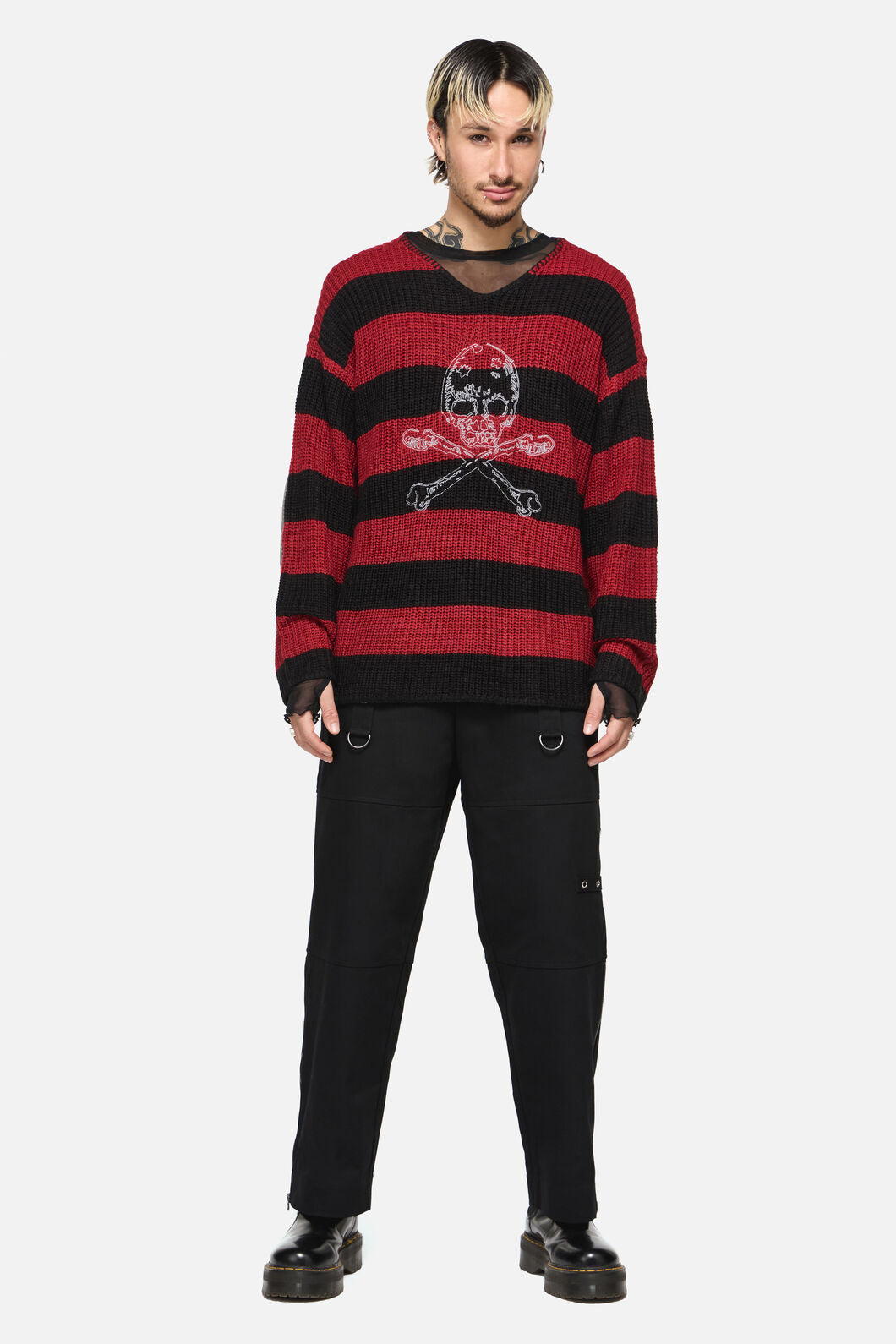 Dangerfield NZ - Piracy Punk Knit Jumper - grey