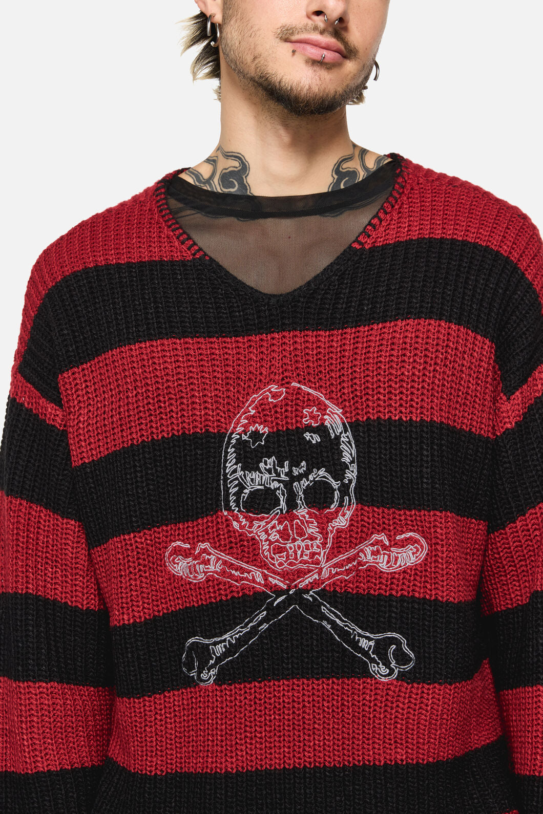 Dangerfield NZ - Piracy Punk Knit Jumper - grey