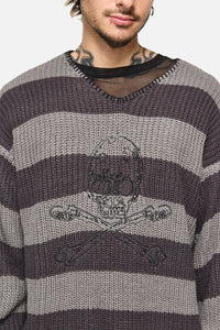 Dangerfield NZ - Piracy Punk Knit Jumper - grey