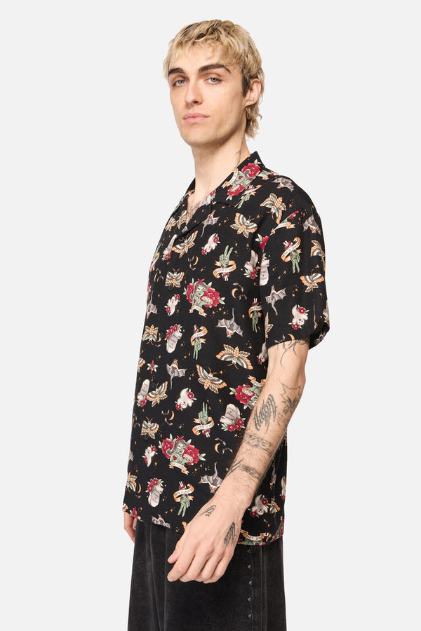 Dangerfield NZ - All Hallows Eve SS Shirt - black