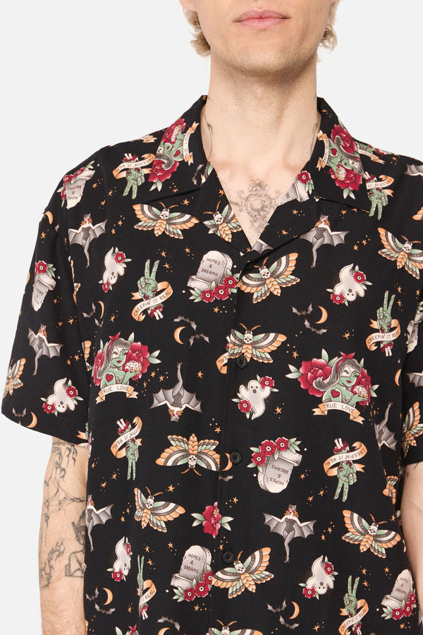 Dangerfield NZ - All Hallows Eve SS Shirt - black