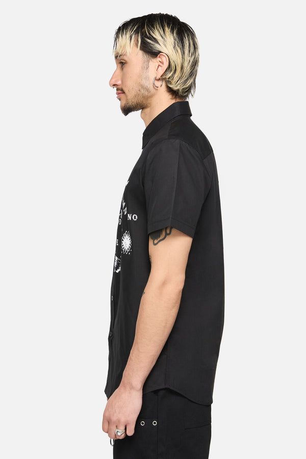 Dangerfield NZ - Seance Goth Short Sleeve Shirt - black