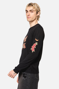 Dangerfield NZ - All HallowsEveTattooKnitJumper - black