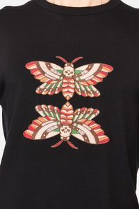 Dangerfield NZ - All HallowsEveTattooKnitJumper - black