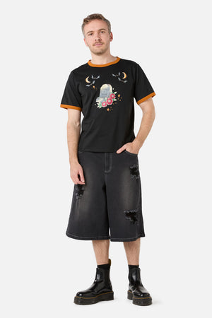 Dangerfield NZ - Unisex All Hallows Eve Boxy Te - black
