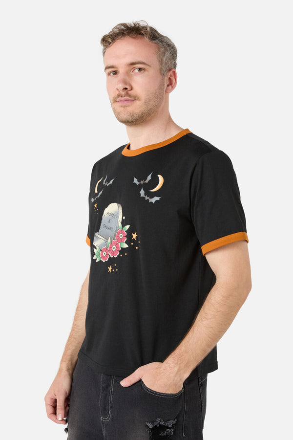 Dangerfield NZ - Unisex All Hallows Eve Boxy Te - black