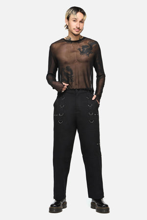 Dangerfield NZ - Trickz Punk Zip Cargo Pant - black
