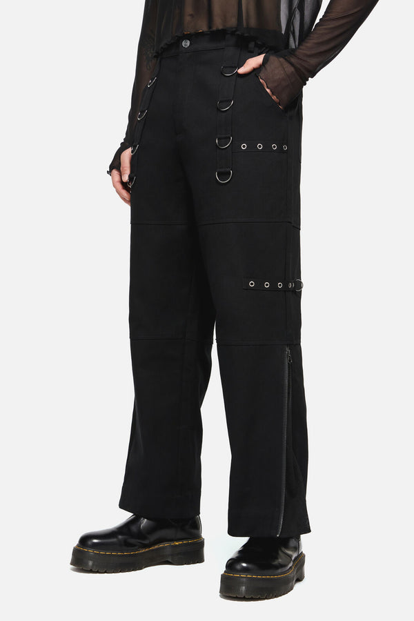 Dangerfield NZ - Trickz Punk Zip Cargo Pant - black