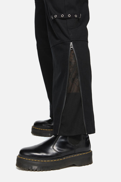 Dangerfield NZ - Trickz Punk Zip Cargo Pant - black