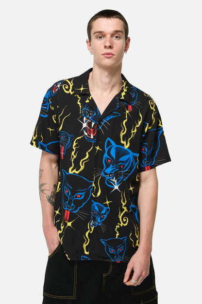 Dangerfield NZ - Panther Punk Short SleeveShirt - black