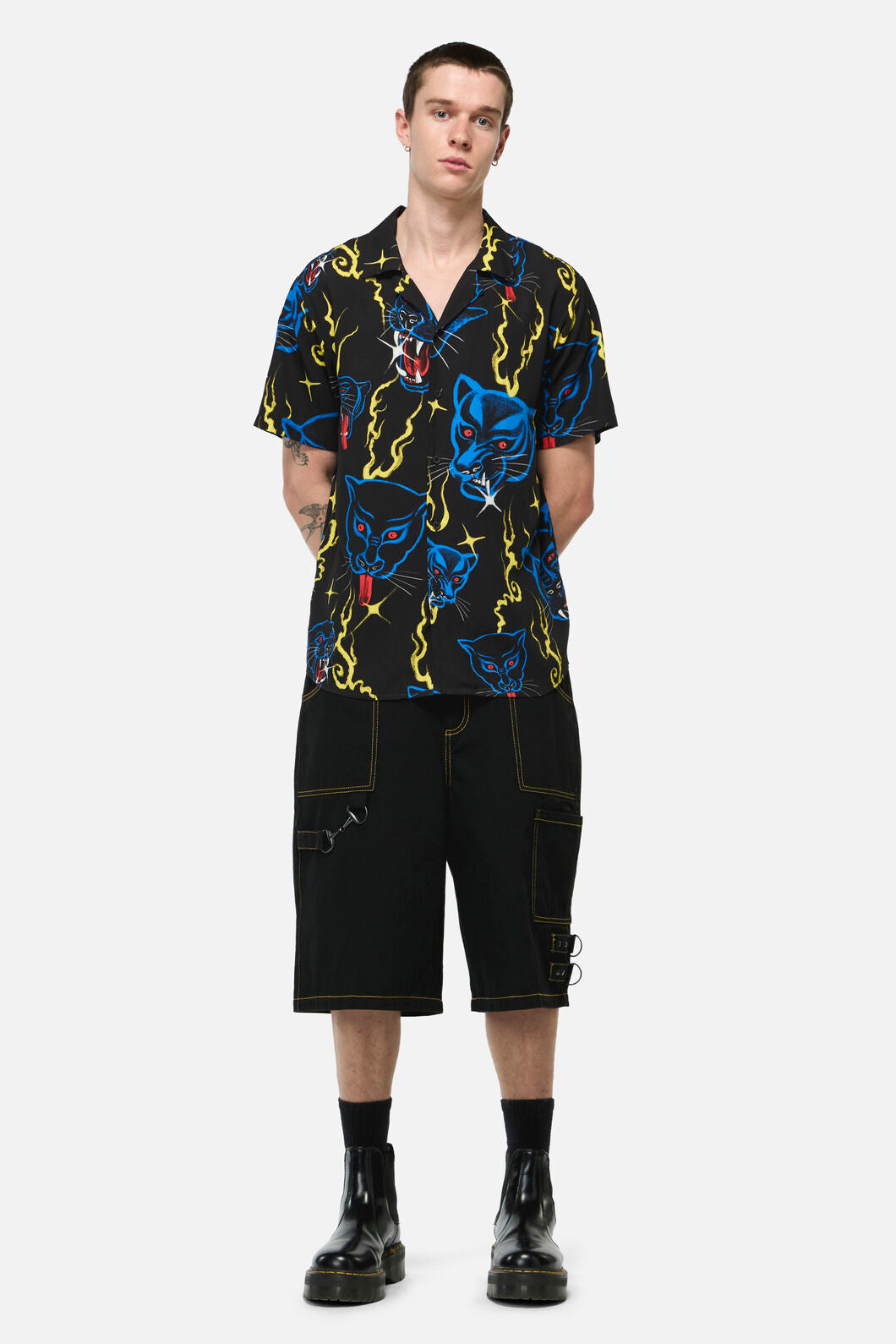 Dangerfield NZ - Panther Punk Short SleeveShirt - black
