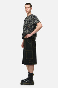 Dangerfield NZ - Signals Goth Trim Cargo Short - black