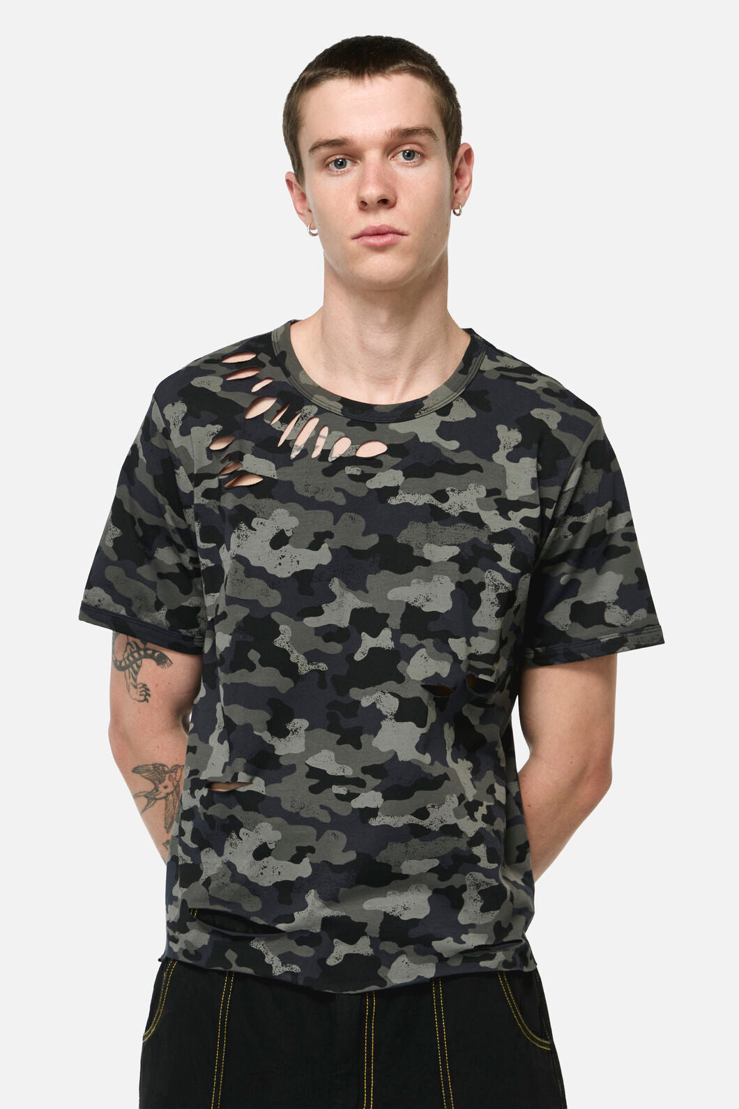 Dangerfield NZ - Disruptive Camo Grunge Tee - grey