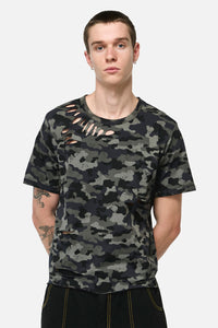 Dangerfield NZ - Disruptive Camo Grunge Tee - grey