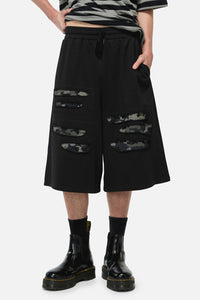 Dangerfield NZ - Disruptive Cutout Camo Shorts - black