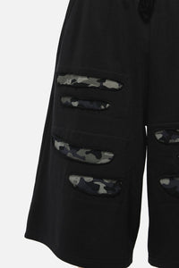 Dangerfield NZ - Disruptive Cutout Camo Shorts - black