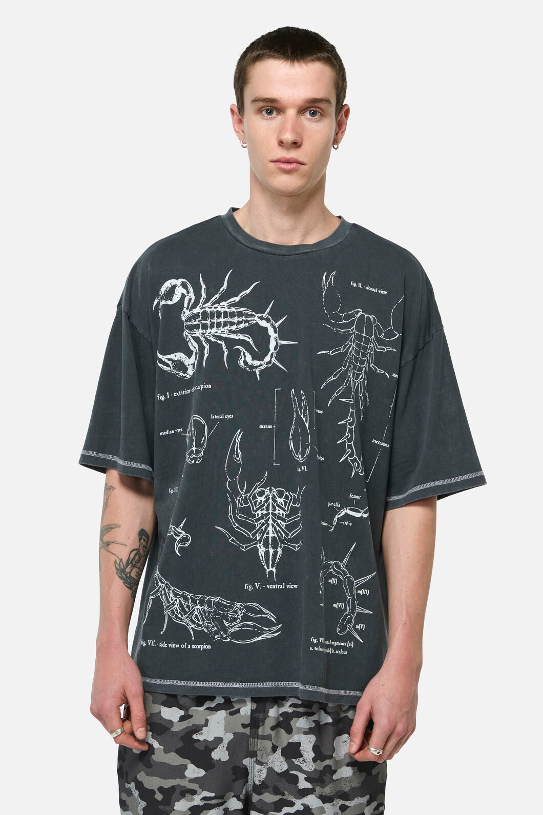Dangerfield NZ - Scorpius Goth Unisex Tee - grey
