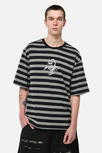Dangerfield NZ - Sting Off Stripe Tee - grey-black