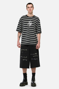 Dangerfield NZ - Sting Off Stripe Tee - grey-black