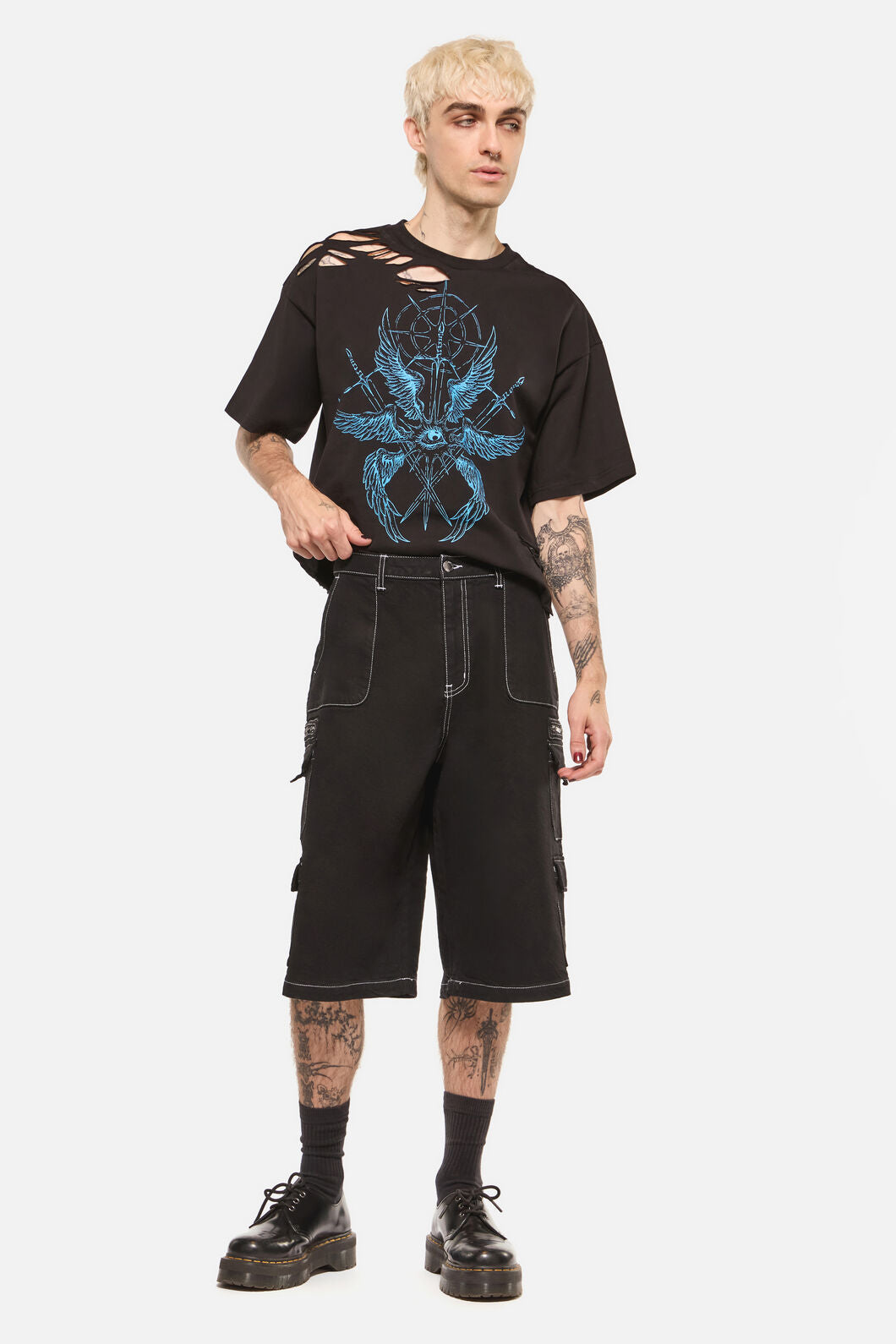 Dangerfield NZ - Heathen Goth Pocket Jorts - black