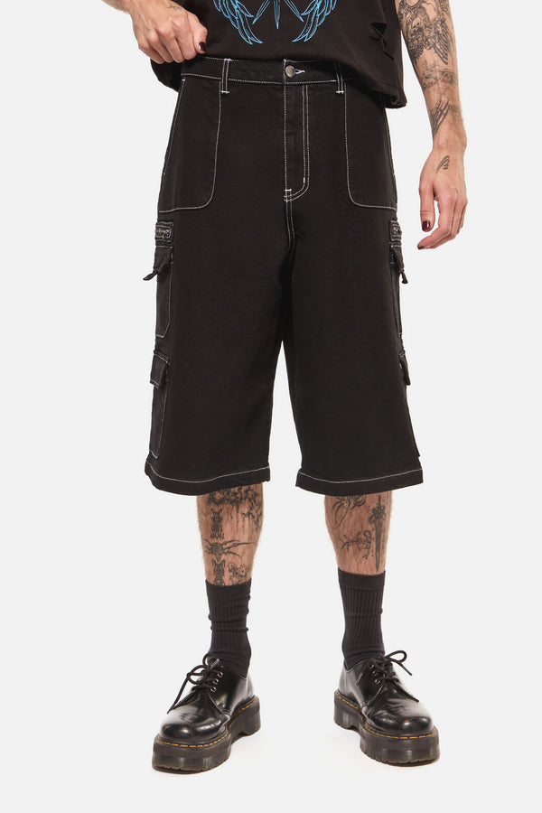 Dangerfield NZ - Heathen Goth Pocket Jorts - black
