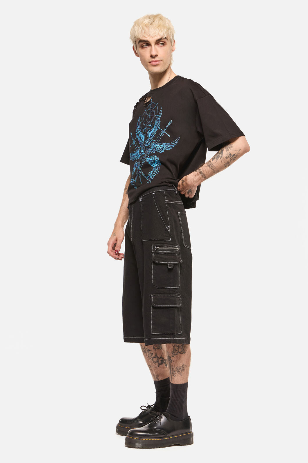 Dangerfield NZ - Heathen Goth Pocket Jorts - black