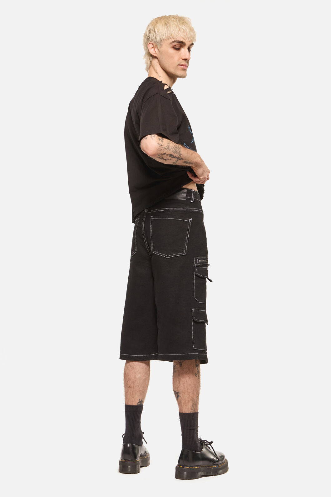 Dangerfield NZ - Heathen Goth Pocket Jorts - black