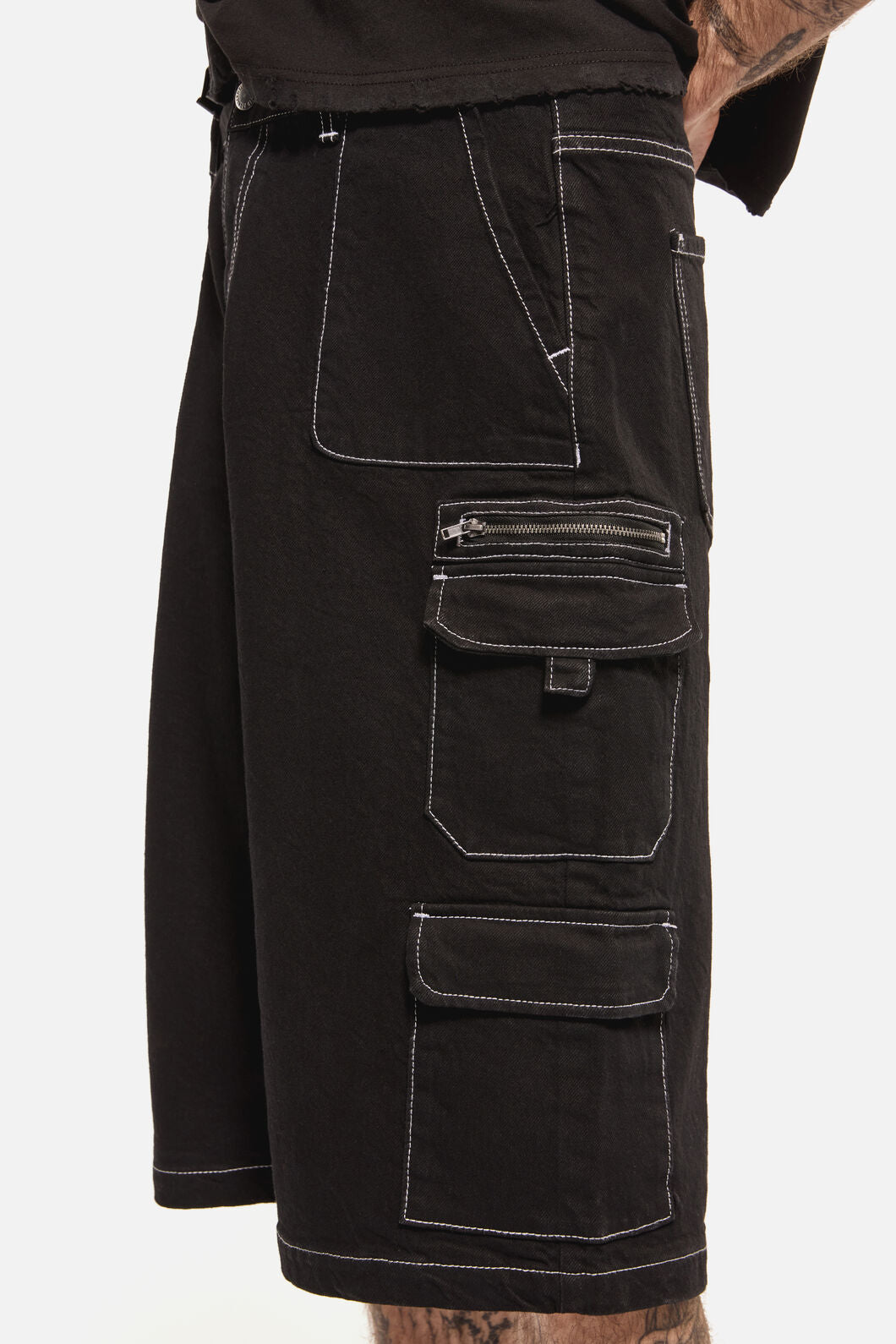Dangerfield NZ - Heathen Goth Pocket Jorts - black
