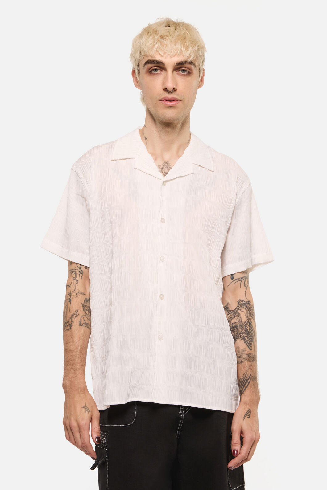 Dangerfield NZ - Pond Stripe Unisex Shirt - white