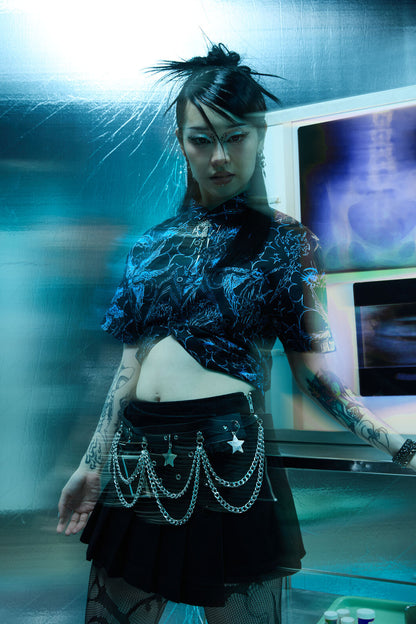 Dangerfield NZ - Heathen Goth Print Shirt - black