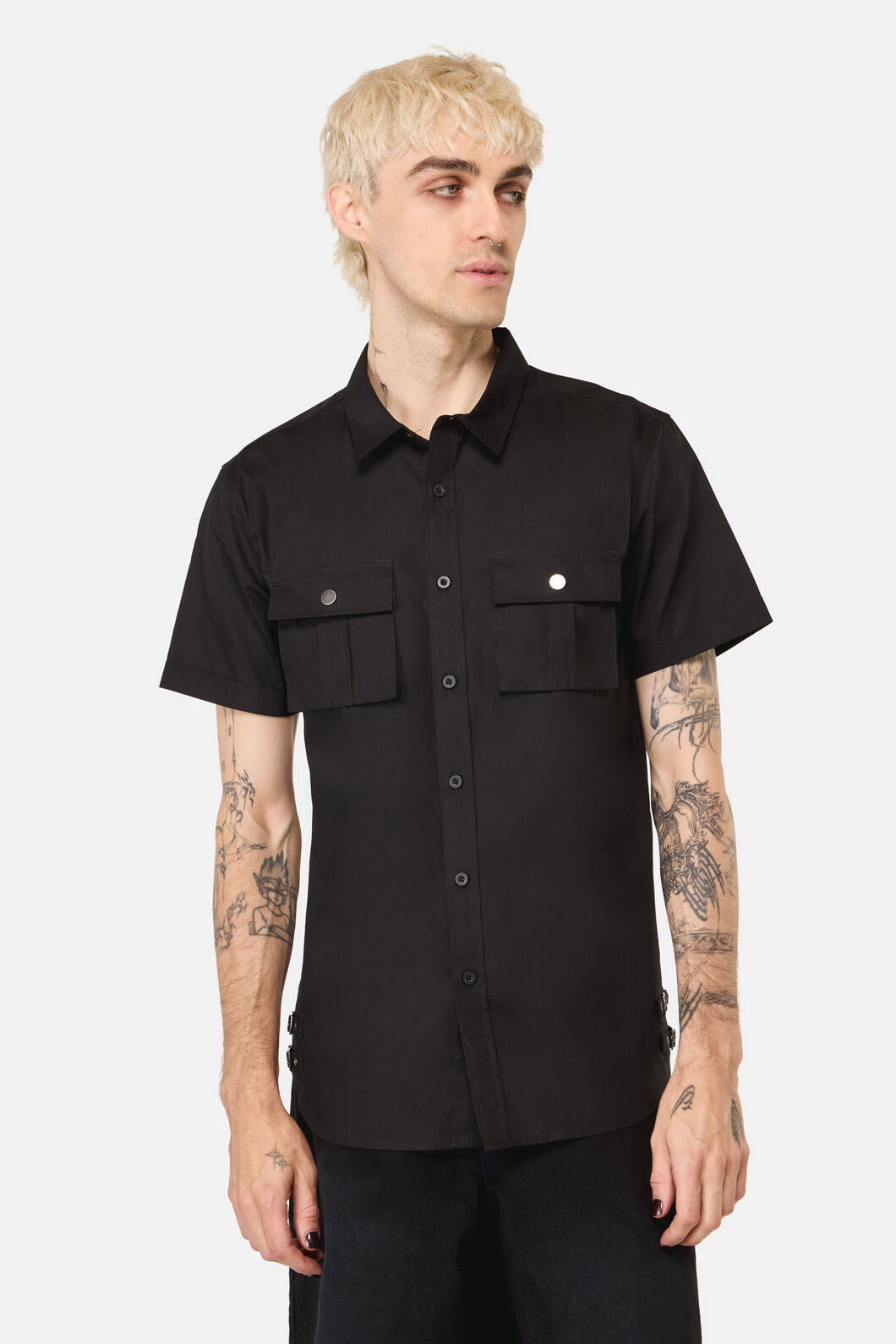 Dangerfield NZ - Buckled Goth Shirt - black