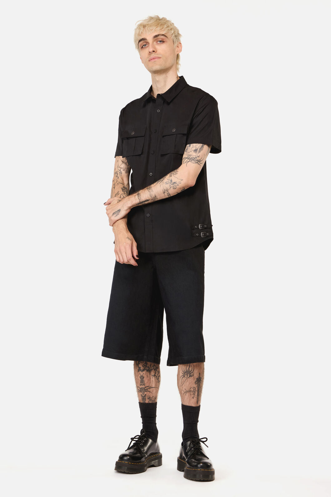 Dangerfield NZ - Buckled Goth Shirt - black