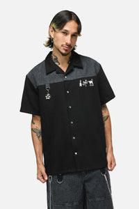 Dangerfield NZ - Whirl Yoke Shirt - black