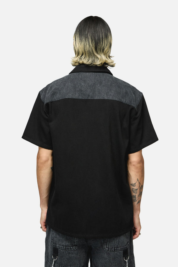 Dangerfield NZ - Whirl Yoke Shirt - black