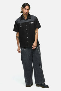 Dangerfield NZ - Whirl Yoke Shirt - black