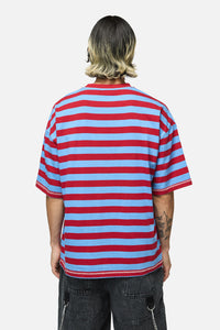 Dangerfield NZ - Alchemy Stripe Tee - blue-red